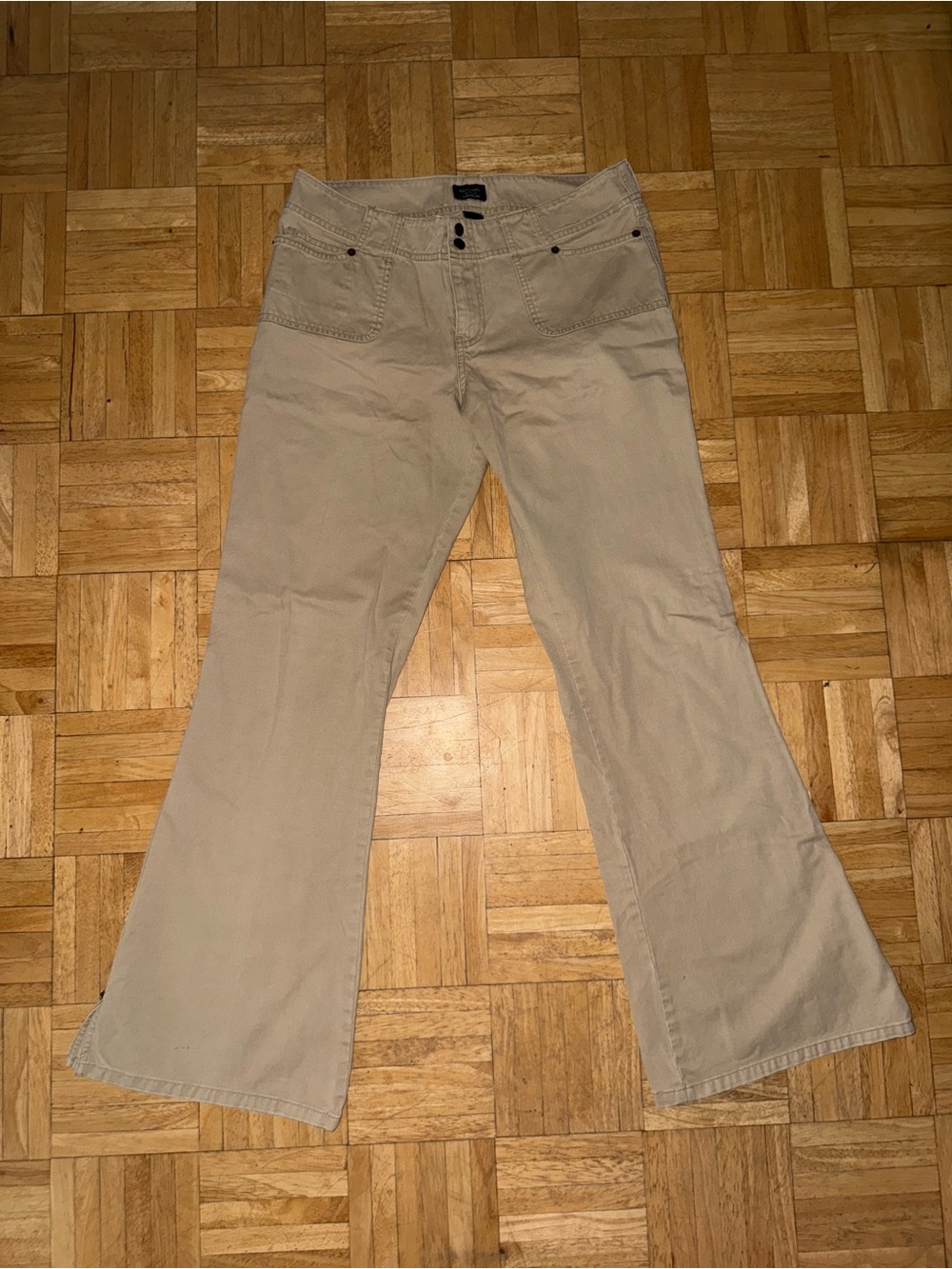 Abercrombie & Fitch Vintage Light Beige Flare Pants